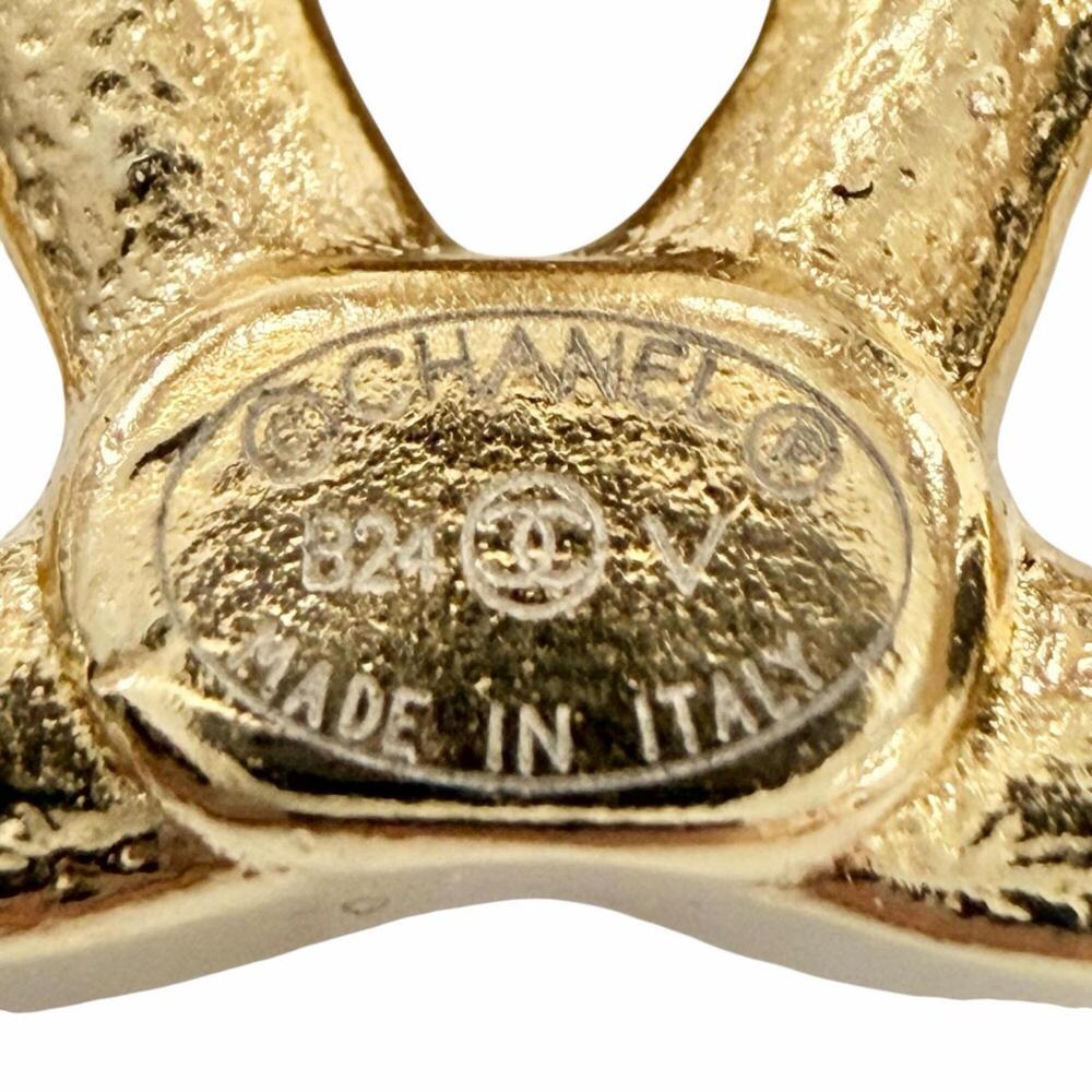 CHANEL Gold Logo Earrings - Picture 7 of 7
